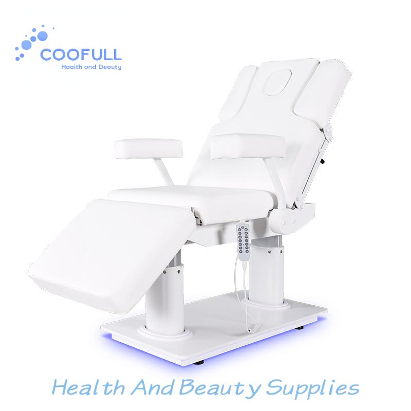Spa Wellness Usa - เตียงนวดปรับระดับไฟฟ้า Coofull สำหรับสปาและร้านเสริมสวย พร้อมโคมไฟ LED ปรับได้